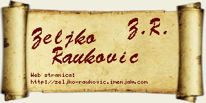 Željko Rauković vizit kartica
